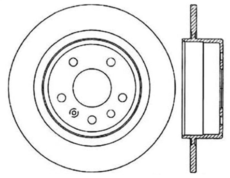 StopTech Sport Slotted Brake Rotor; Rear Left