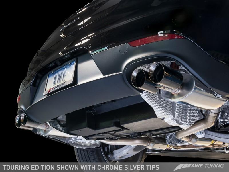 AWE Tuning Panamera 2/4 Touring Edition Exhaust (2011-2013) - w/Chrome Silver Tips 3015-42060 Main Image