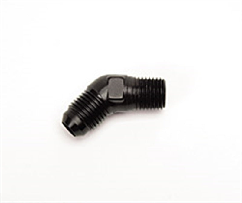 Russell -6 AN 45° Flare to Pipe Adapter (Black Finish)