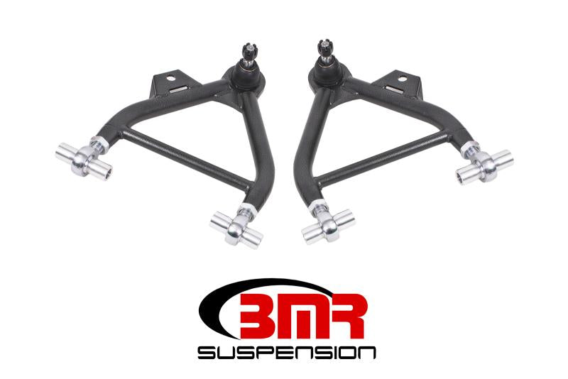 BMR 79-93 Mustang Lower A-Arms (Coilover Only) w/ Adj. Rod End Tall Ball Joint - Black Hammertone AA039H Main Image