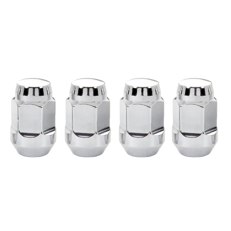 McGard Hex Lug Nut (Cone Seat Bulge Style) M12X1.5 / 3/4 Hex / 1.45in. Length (4-Pack) - Chrome 64012 Main Image