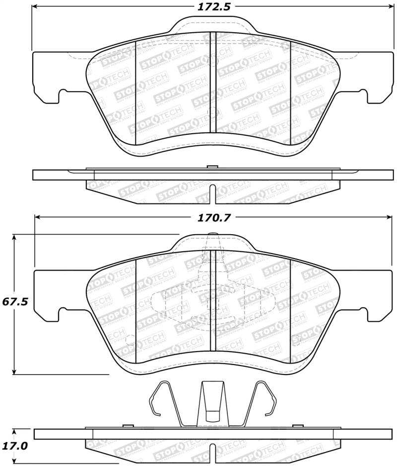 StopTech Street Brake Pads 308.10471 Main Image