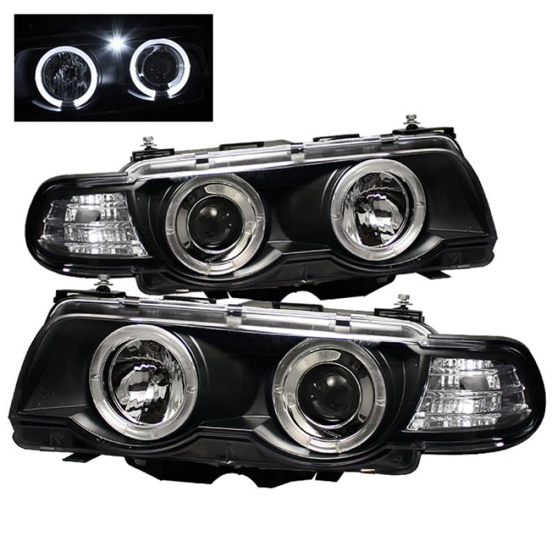 Spyder BMW E38 7-Series 99-01 Projector Headlights 1PC Xenon- LED Halo Blk PRO-YD-BMWE3899-HID-HL-BK 5008862 Main Image