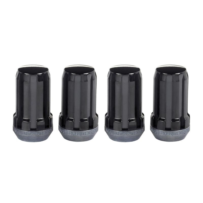 McGard SplineDrive Lug Nut (Cone Seat) M14X1.5 / 1.648in. Length (4-Pack) - Black (Req. Tool) 65315BK Main Image