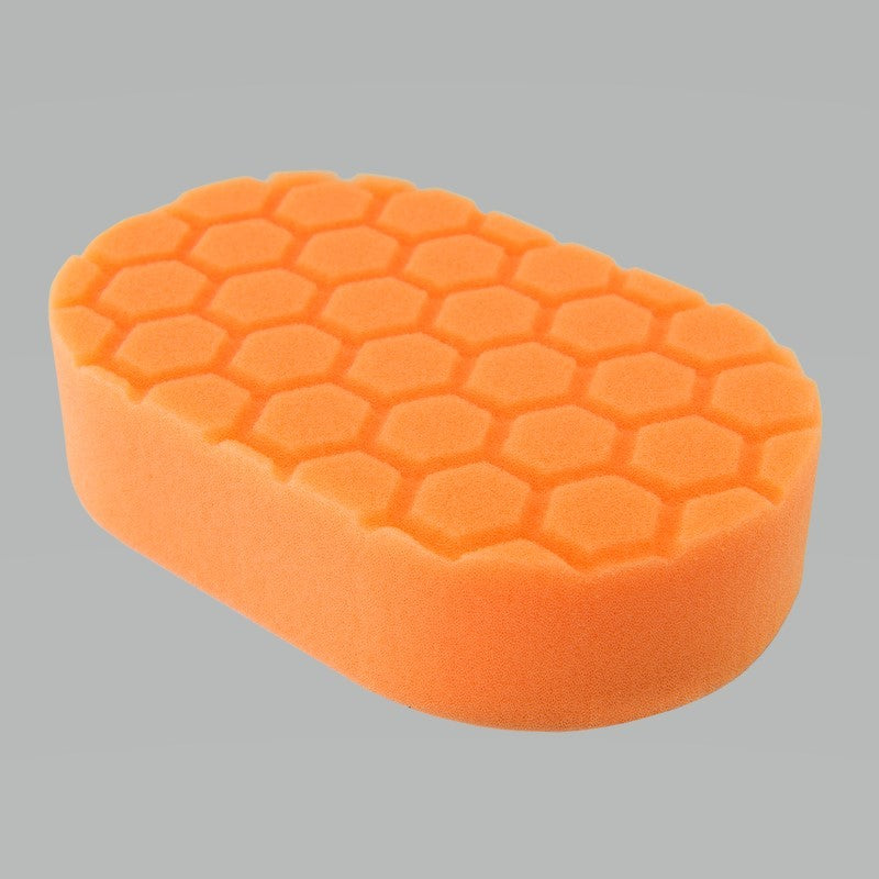 Chemical Guys Hex-Logic Medium Cutting Hand Applicator Pad - Orange - 3in x 6in x 1in (P24) BUFX_201