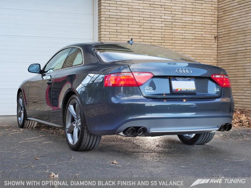 AWE Tuning Audi B8 A5 3.2L Touring Edition Exhaust System - Quad 90mm Slash Black Tips 3015-43026 Main Image