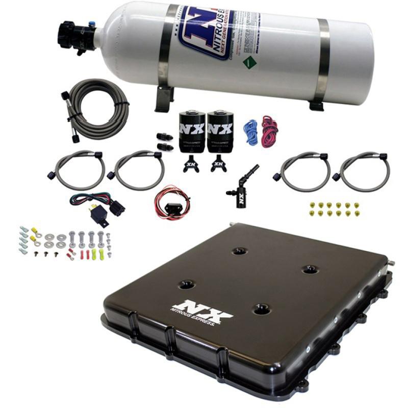 Nitrous Express Nitrous Kit w/Billet LT4 Supercharger Lid w/15lb Bottle 20939-15 Main Image