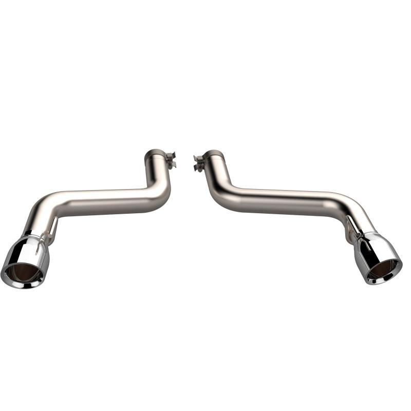 QTP 16-18 Chevrolet Camaro SS 6.2L 304SS Eliminator Muffler Delete Axle Back Exhaust w/4.5in Tips 700116 Main Image