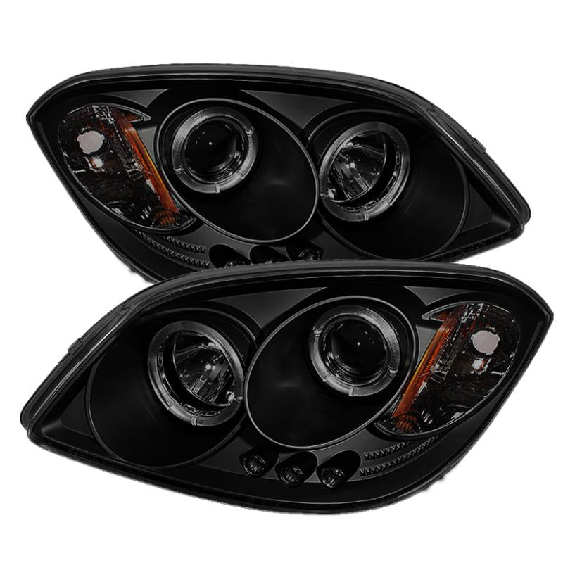 Spyder Chevy Cobalt 05-10 Projector Headlights LED Halo LED Blk Smke PRO-YD-CCOB05-HL-BSM 5078285 Main Image