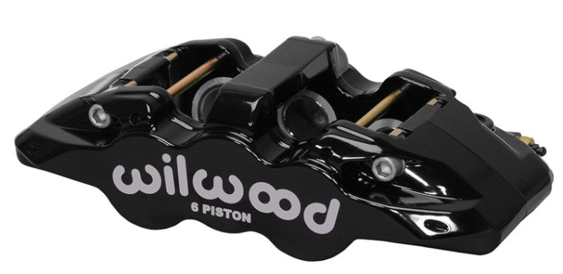 Wilwood Caliper-Aero6-R/H - Black 1.75/1.38/1.38in Pistons 1.25in Disc 120-13293-BK