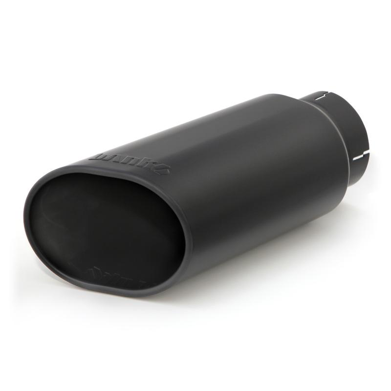 Banks Power Tailpipe Tip Kit - SS Obround Slash Cut - Black - 4in Tube - 5in X 6in X 14in 52927 Main Image