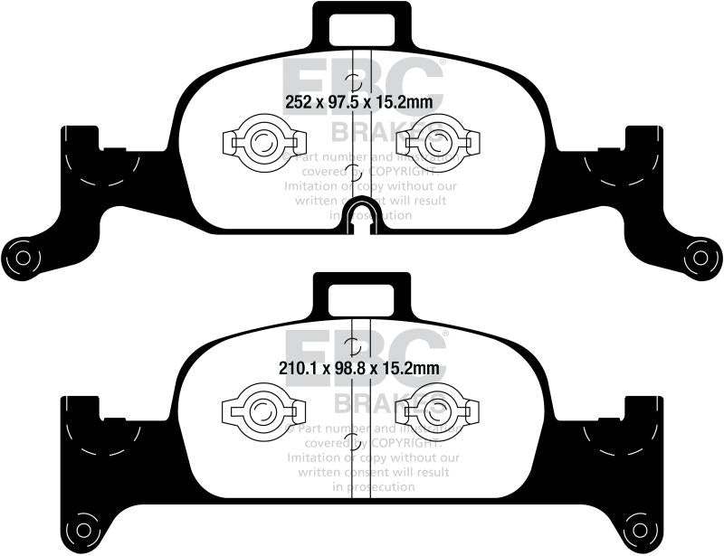 EBC 2018+ Audi A4 Allroad Quattro 2.0L Turbo Greenstuff Front Brake Pads DP22290 Main Image