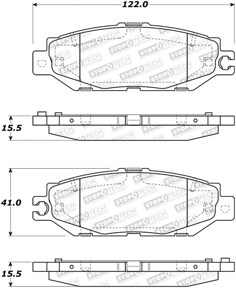 StopTech Street Brake Pads - Rear 308.06130 Main Image