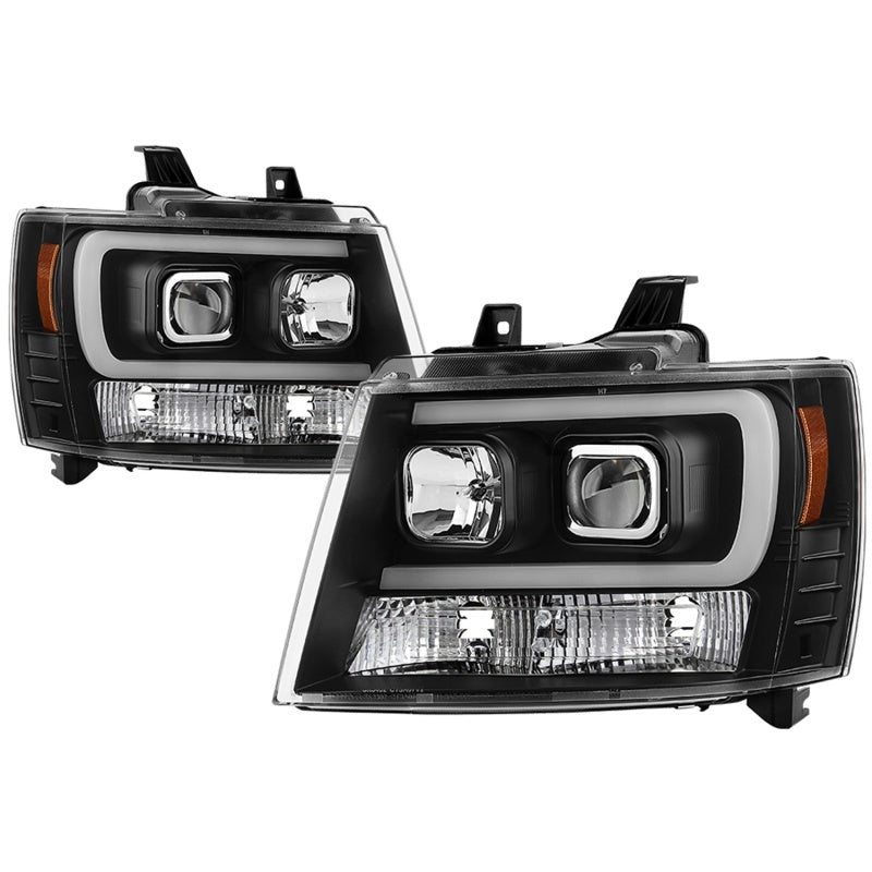 Spyder 07-14 Chevy Suburban/Tahoe V2 Projector Headlights LED Turn Sig Black PRO-YD-CSUB07V3-SB-BK 5086242