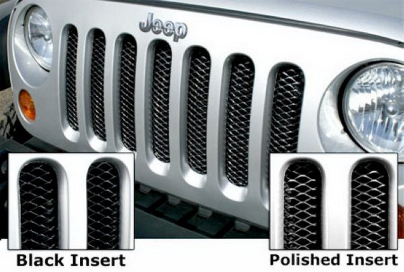 Rampage 2007-2018 Jeep Wrangler(JK) Grille 3D Single Piece - Black 86512