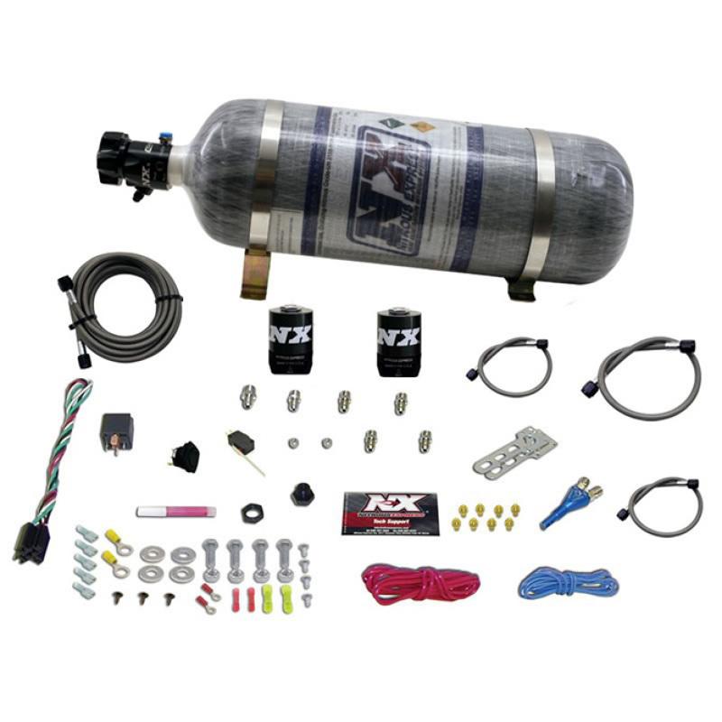 Nitrous Express E85 Universal Single Nozzle Nitrous Kit for EFI w/Composite Bottle 20915E85-12 Main Image