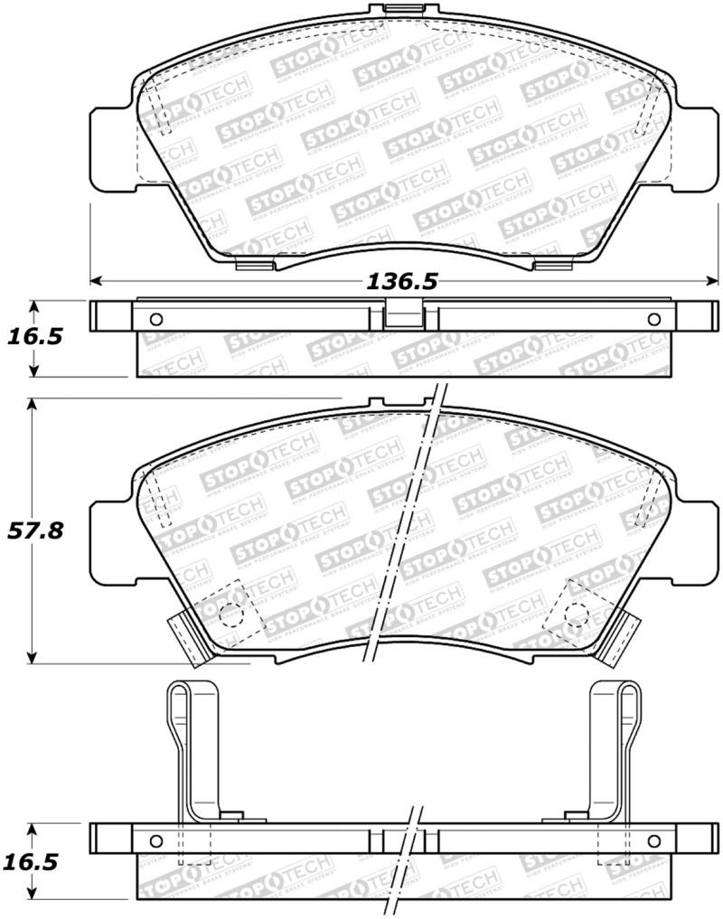 StopTech Street Brake Pads 308.09480 Main Image