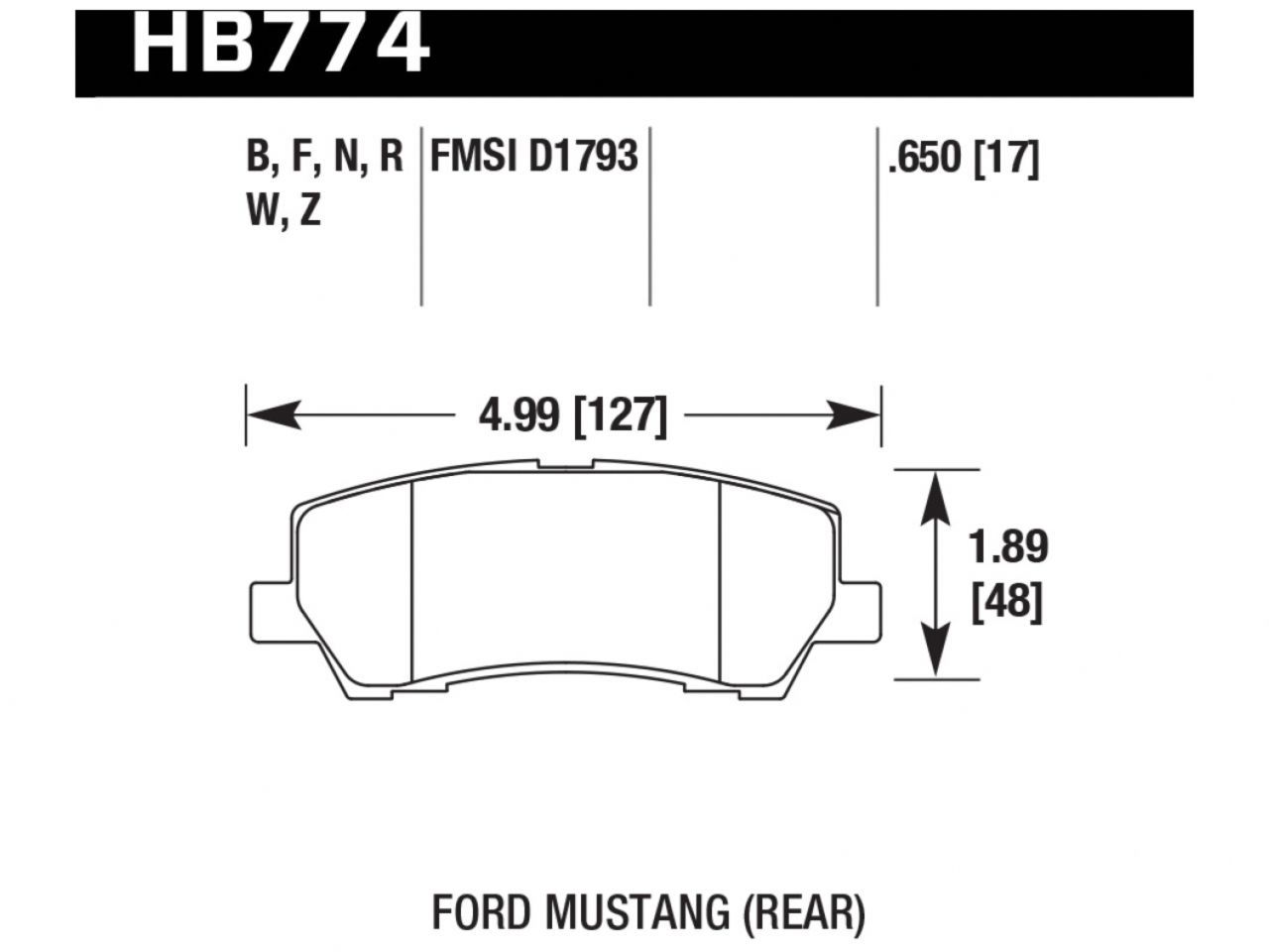 Hawk Brake Pads HB774F.650 Item Image