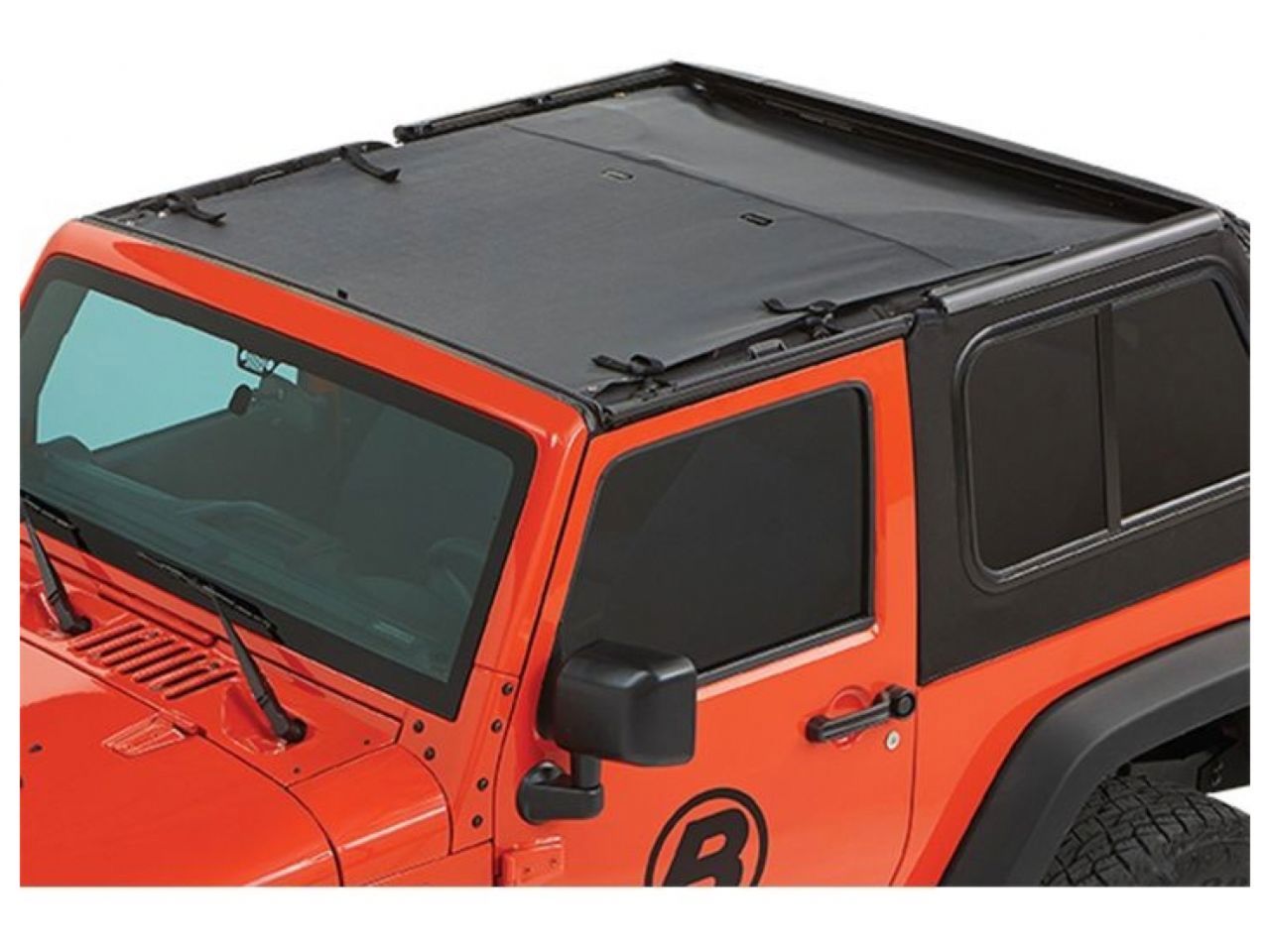 Bestop Jeep 07-16 Wrangler 2-Dr; Safari style, Black Diamond, Each