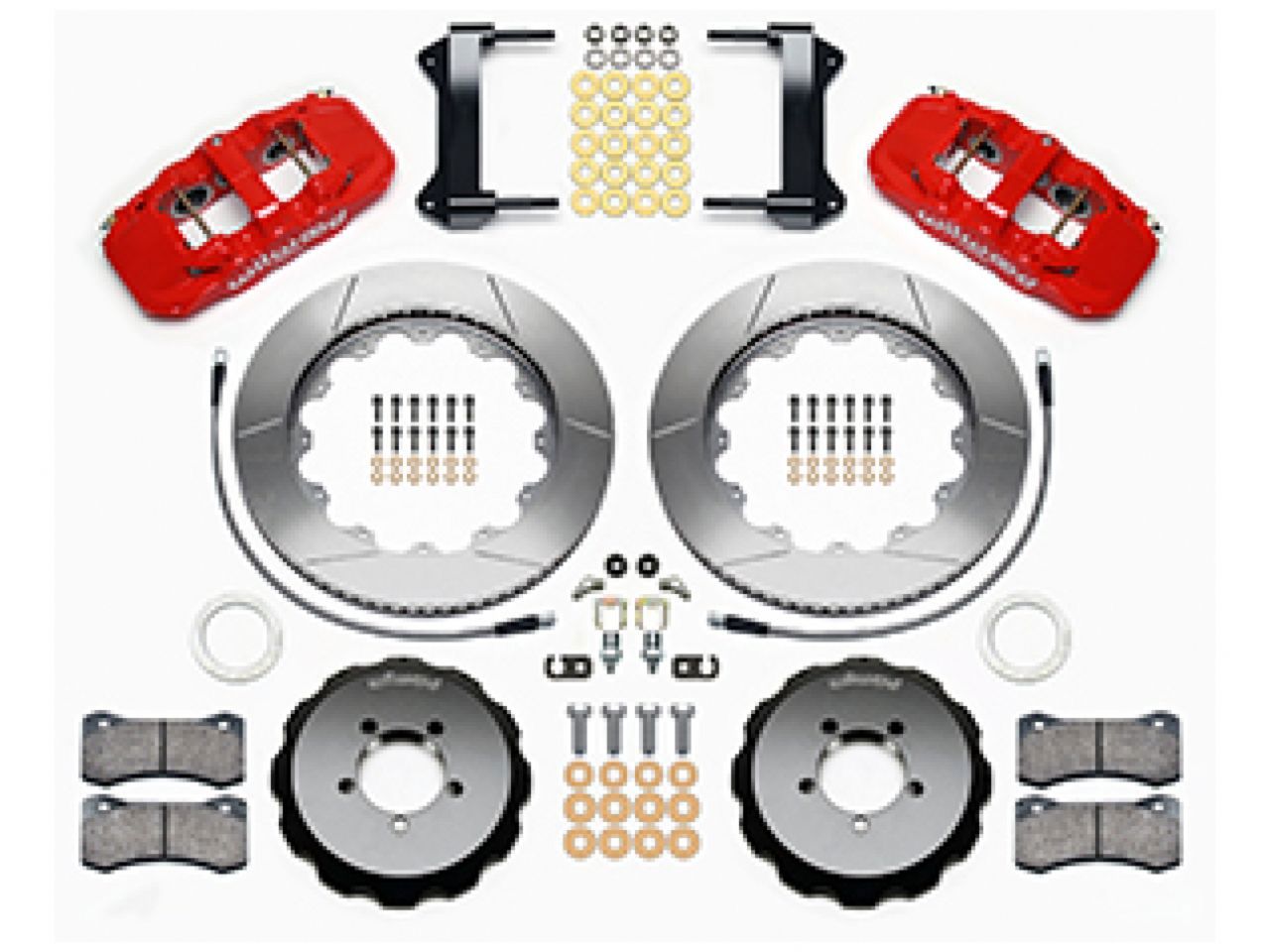 Wilwood AERO6 Front Hat Kit, 14.00, Red, 1999-2012 Subaru