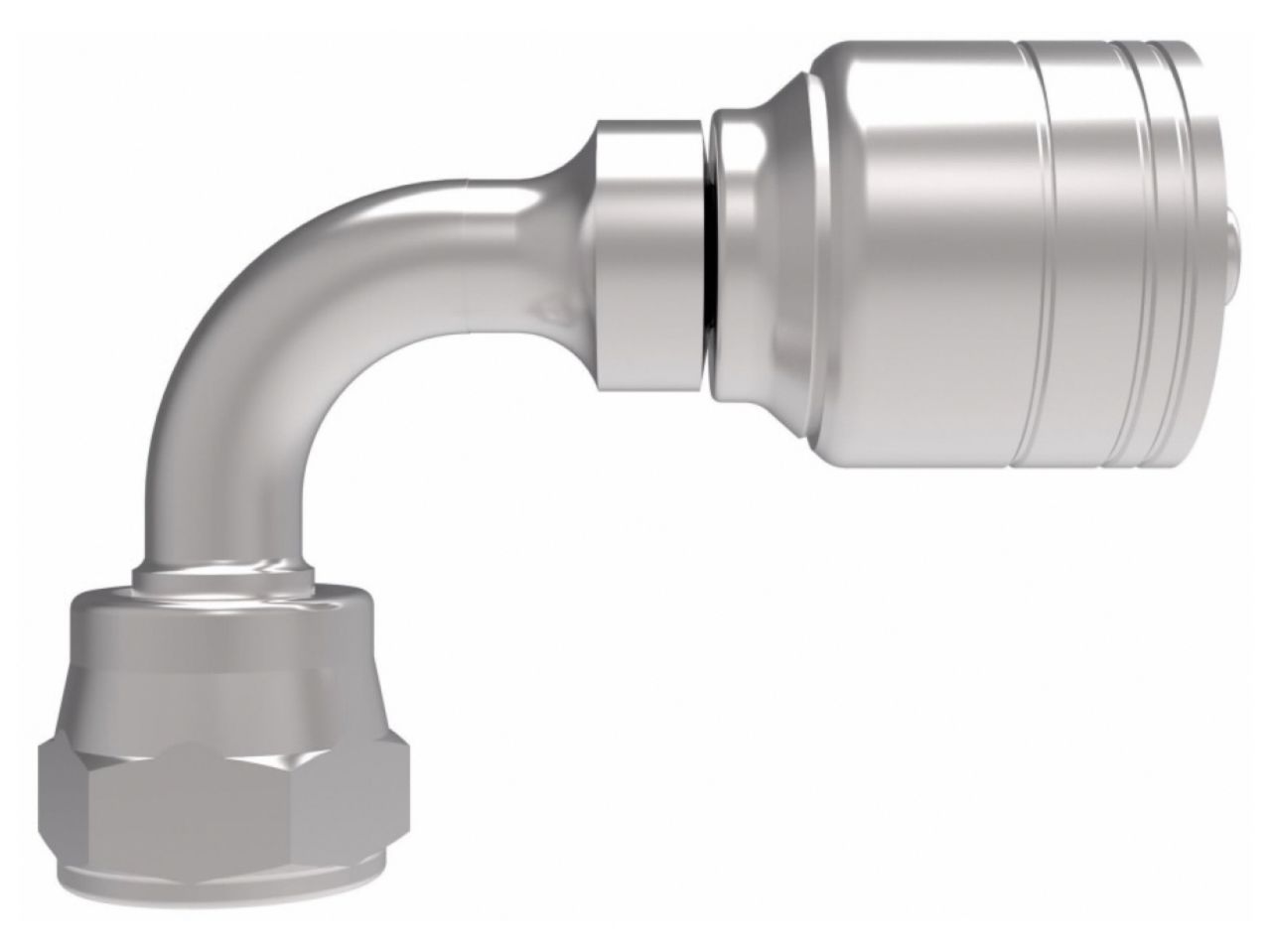 Aeroquip Reusable Steel; 90 deg. Elbow; 7/8 -14 Thread Size; -10AN Hose Size; B