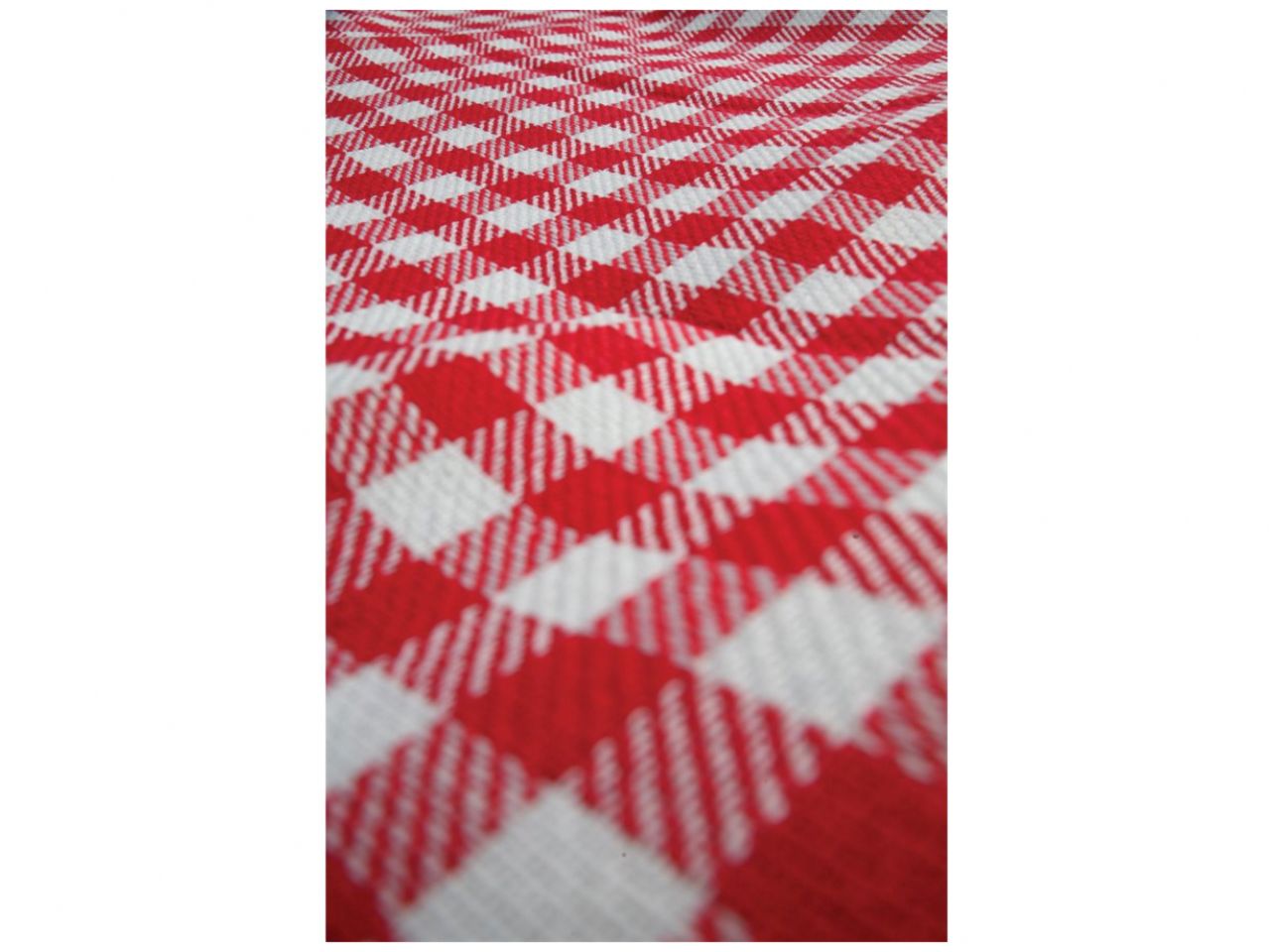 Camco Picnic Blanket - Red and White Checkered, 51" x 59" Bilingual