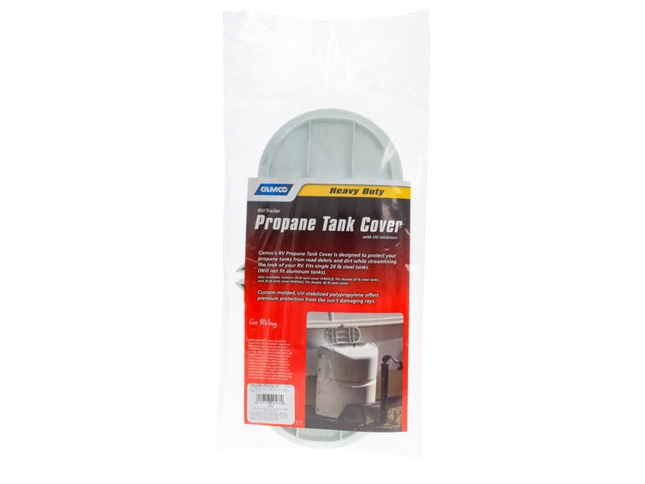 Camco Propane Tank Cover - Polar White (Fits 20# Single Steel Tank)