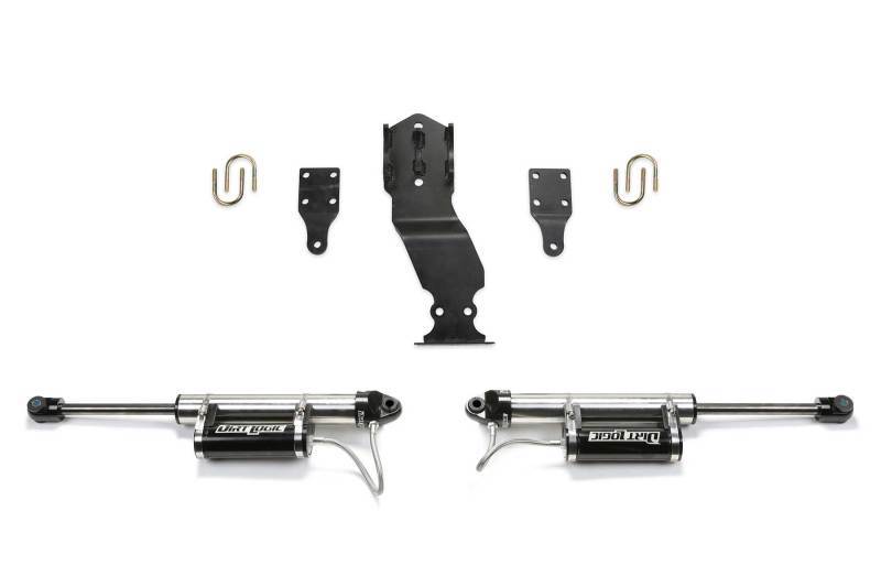 Fabtech 19-20 Ford F450/F550 4WD Dual Steering Stabilizer System w/DL 2.25 Resi Shocks FTS22314 Main Image