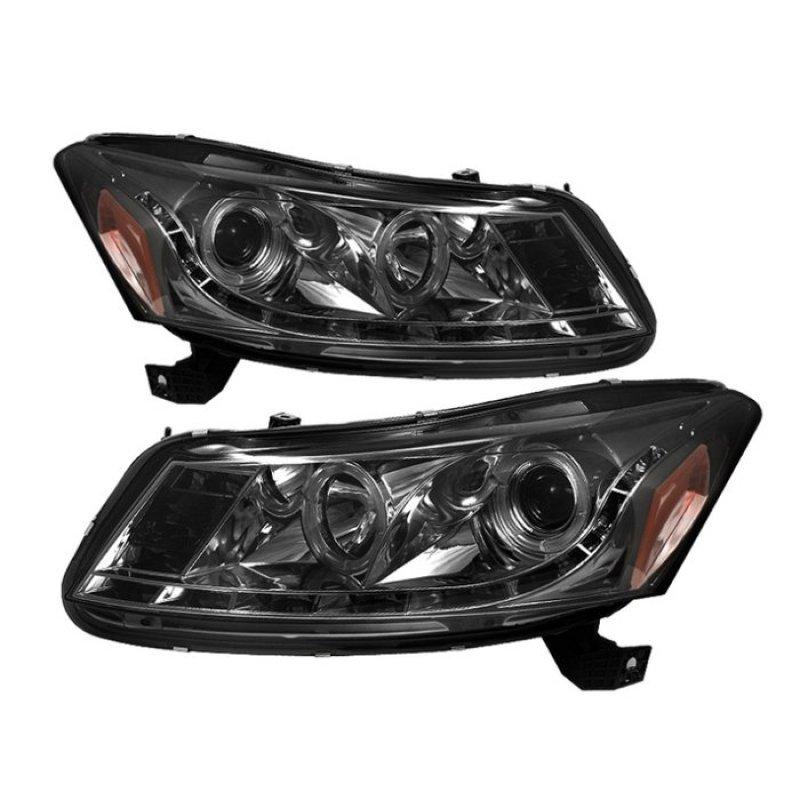 Spyder Honda Accord 08-12 4Dr Projector Headlights- LED Halo DRL Smke PRO-YD-HA08-4D-HL-SM 5010681 Main Image