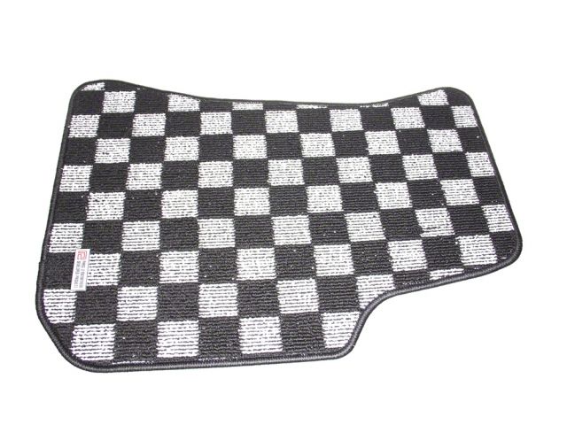 P2M Checkered Race Floor Carpet Mats Light White Nissan S14 1995-98 240SX LHD