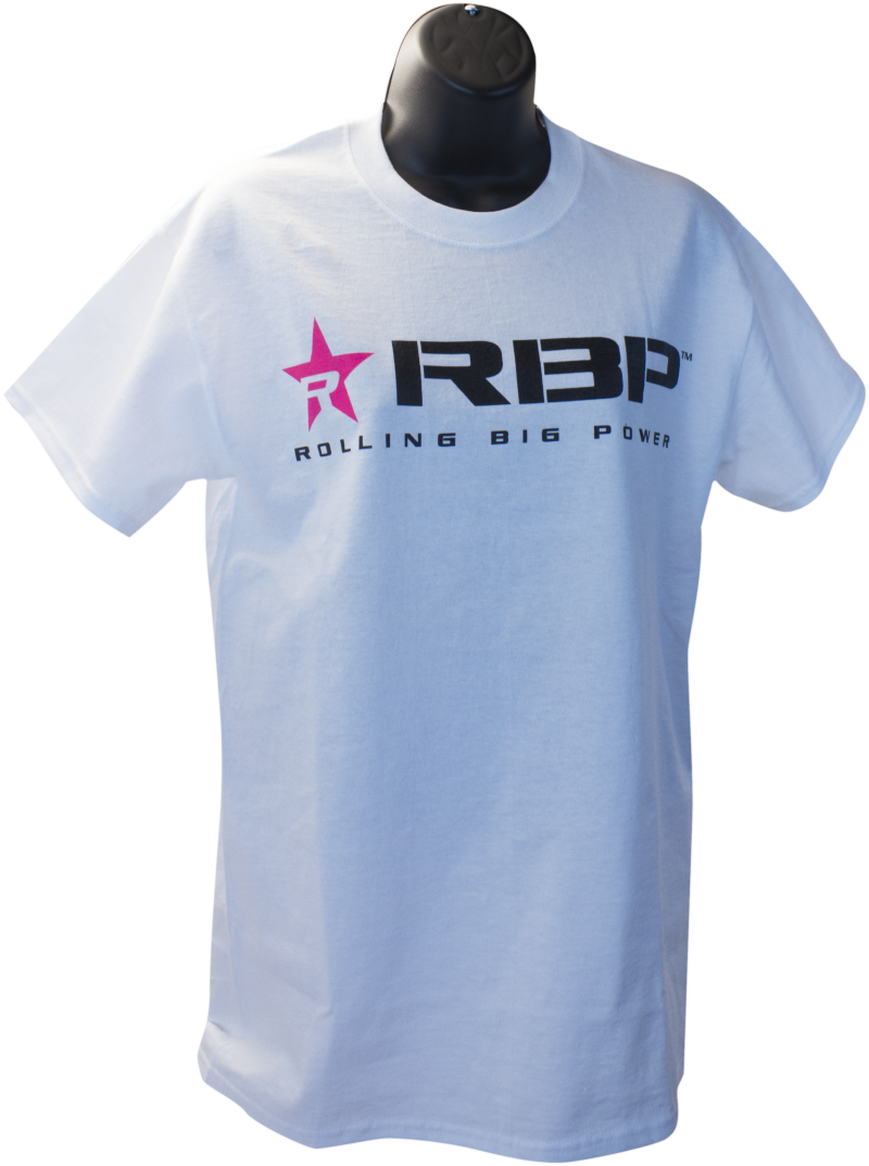 RBP Short Sleeve Womens Tee - White w/Pink Star - Small RBP-WTPSW-S Main Image