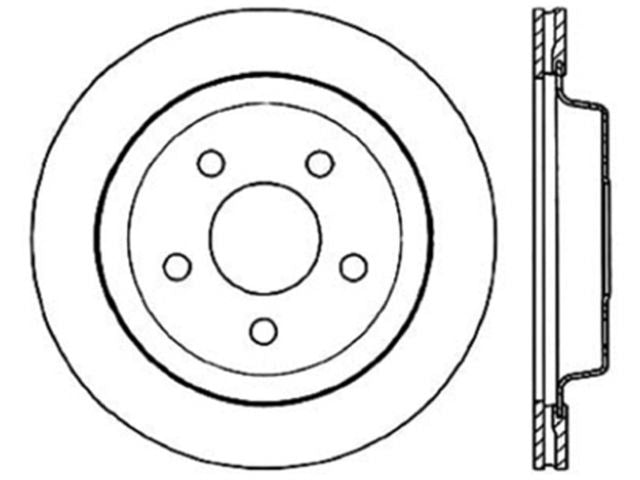 StopTech  Sport Drilled/Slotted Brake Rotor; Rear Left