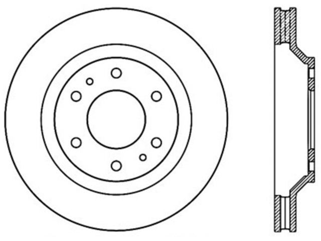 StopTech Sport Drilled/Slotted Brake Rotor; Front Left