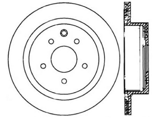 StopTech Sport Cross Drilled Brake Rotor; Rear Right