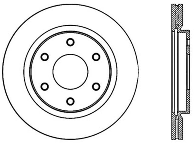 StopTech Sport Cross Drilled Brake Rotor; Front Right