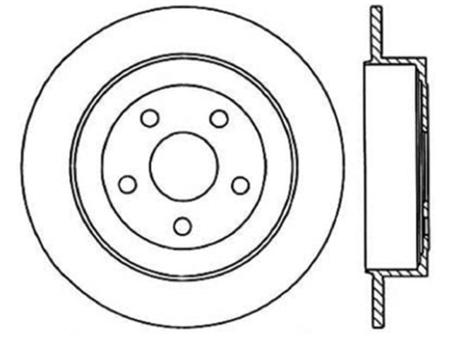 StopTech Sport Cross Drilled Brake Rotor; Rear Right