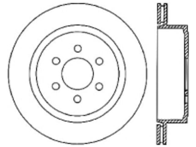 StopTech Sport Cross Drilled Brake Rotor; Rear Left