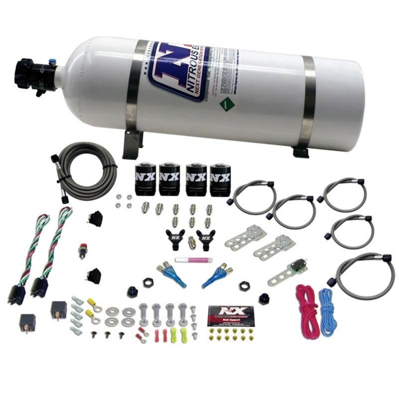 Nitrous Express Sport Compact EFI Dual Stage Nitrous Kit (35-75 x 2) w/15lb Bottle 20927-15 Main Image