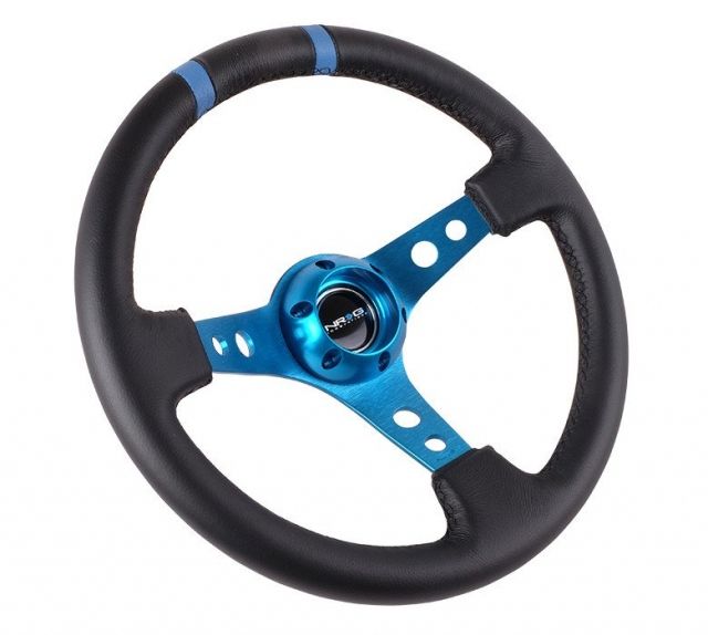 NRG Reinforced Steering Wheel- 350mm Leather (3" Deep)