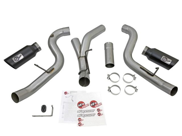 aFe  POWER -B Large Bore-HD 4" 409 SS DPF-Back Exhaust System