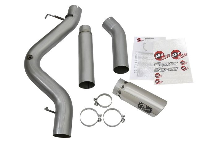 aFe  POWER 49-44081-P Large Bore-HD 5" 409 SS DPF-Back Exhaust System