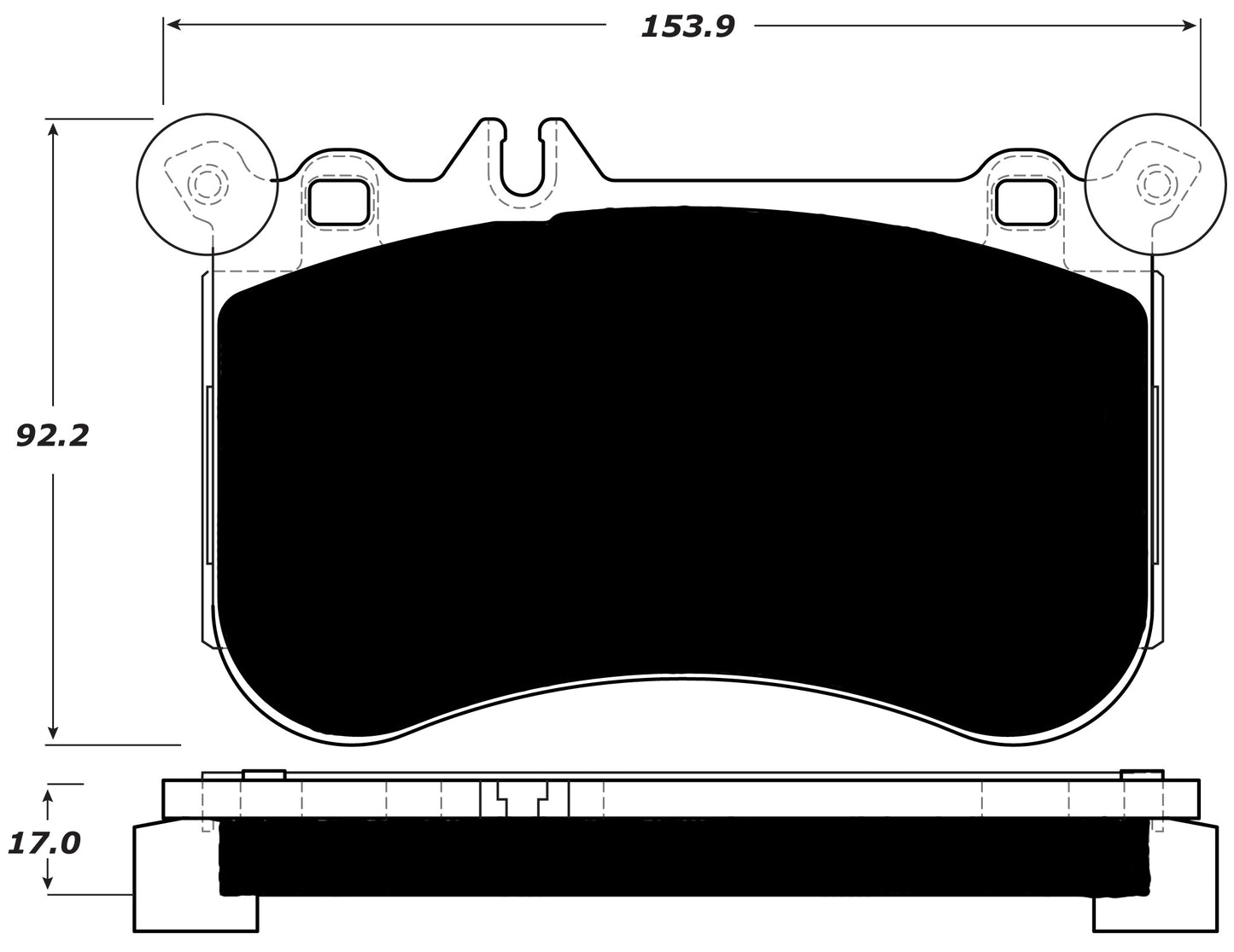 Porterfield Brake Pads for 2011 MERCEDES-BENZ CL550 AMG