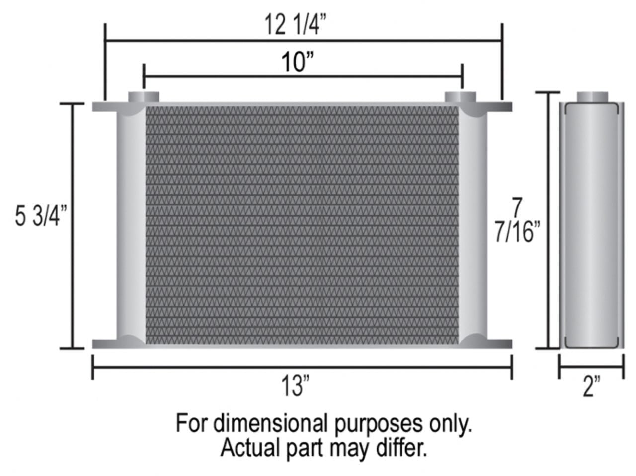 Derale Stack Plate Oil Cooler 19 Row (-8AN)