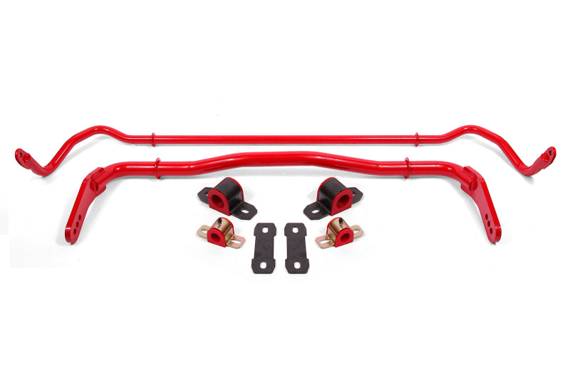 BMR 08-19 Dodge Challenger Front/Rear Hollow 38mm/25mm Sway Bar Kit w/ Bushings - Red SB113R