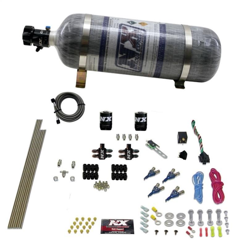 Nitrous Express 4 Cyl Gasoline EFI Nitrous Kit (50-250HP) w/Composite Bottle 80004EFI-12 Main Image