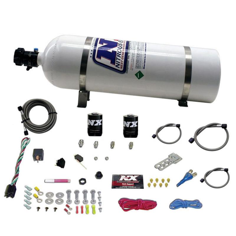 Nitrous Express Dodge EFI Race Single Nozzle Nitrous Kit (100-250HP) w/15lb Bottle 20316-15 Main Image