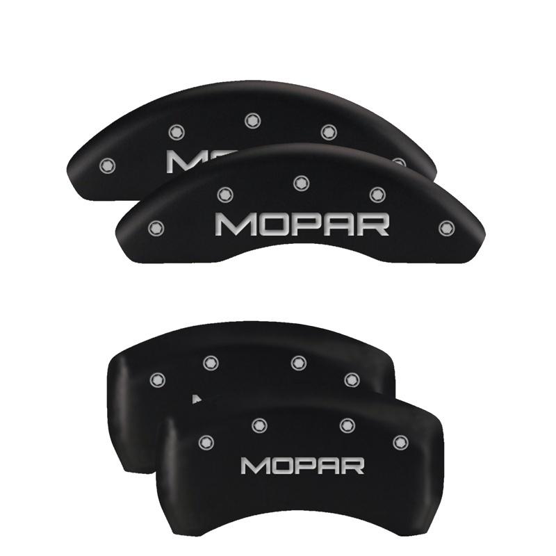 MGP 4 Caliper Covers Engraved Front & Rear MGP Black finish silver ch 32002SMGPBK Main Image