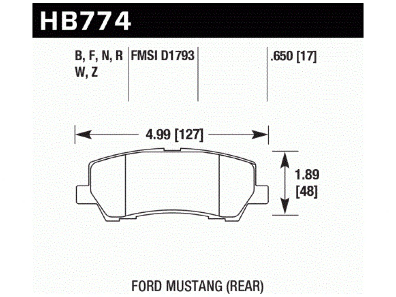 Hawk Brake Pads HB774B.650 Item Image