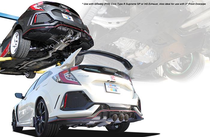 GReddy Honda (FK8) Civic Type R Full 3" Forward Mid-pipe & Front Over-pipe Upgrade   -   NEW