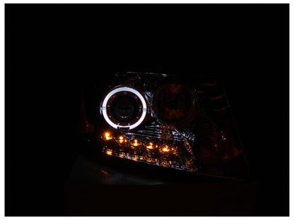 Anzo 2004-2008 Ford F-150 Projector Headlights w/ Halo and LED Chrome